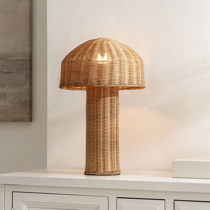 Joss & Main Pearson Wicker/Rattan Table Lamp Wayfair
